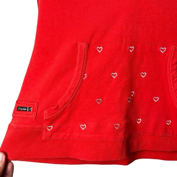 Luxirie Size Large Embroidered Pullover V Neck Red Long Sleeve Bohemian - Picture 4 of 15